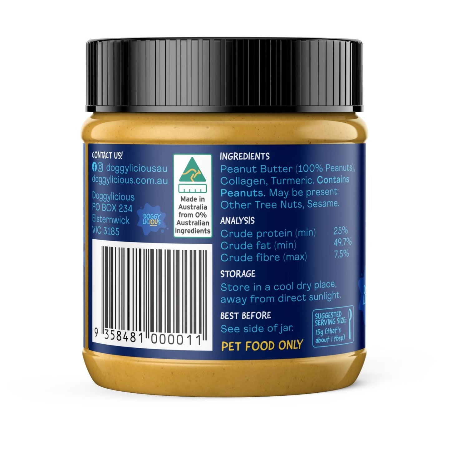 Doggylicious Hip Joint & Coat Peanut Butter Dog Treat