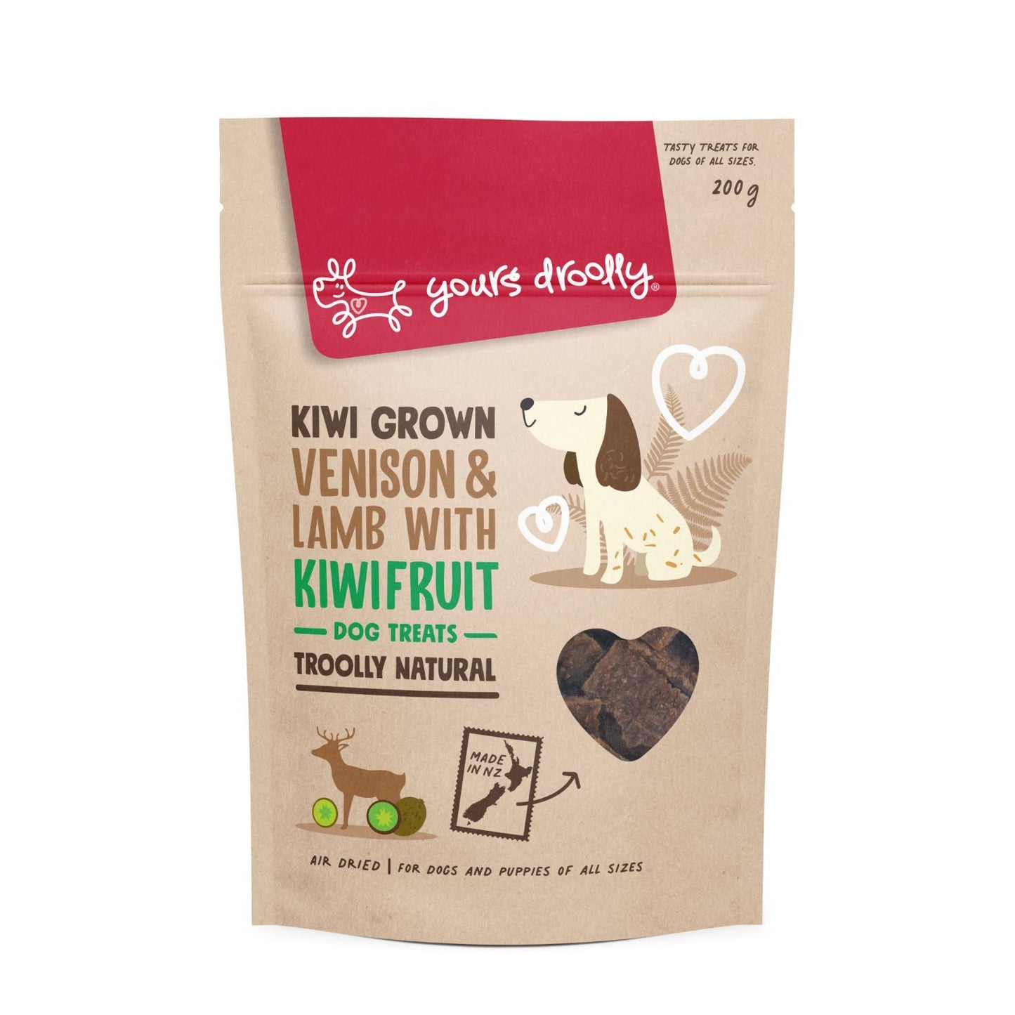 Yours Droolly Kiwi Grown Venison, Lamb & Kiwifruit Dog Treats