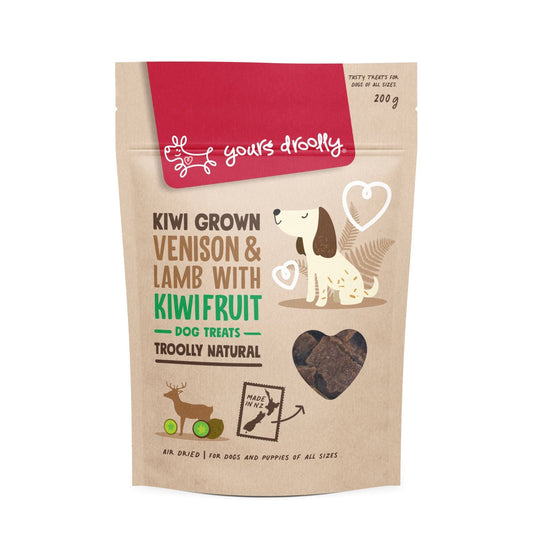 Yours Droolly Kiwi Grown Venison, Lamb & Kiwifruit Dog Treats