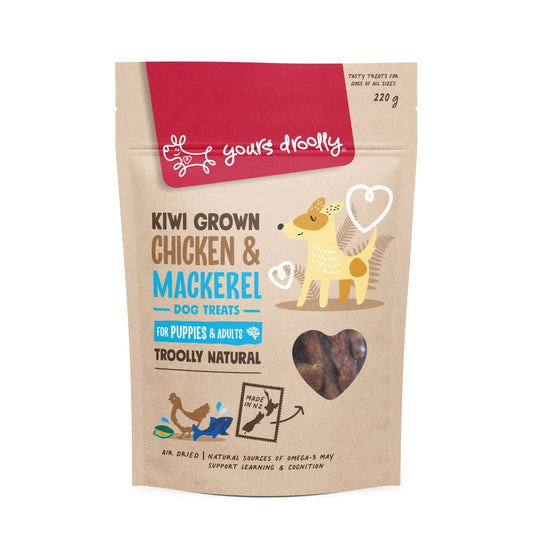Yours Droolly Kiwi Grown Skin & Coat Chicken & Mackerel Dog Treats