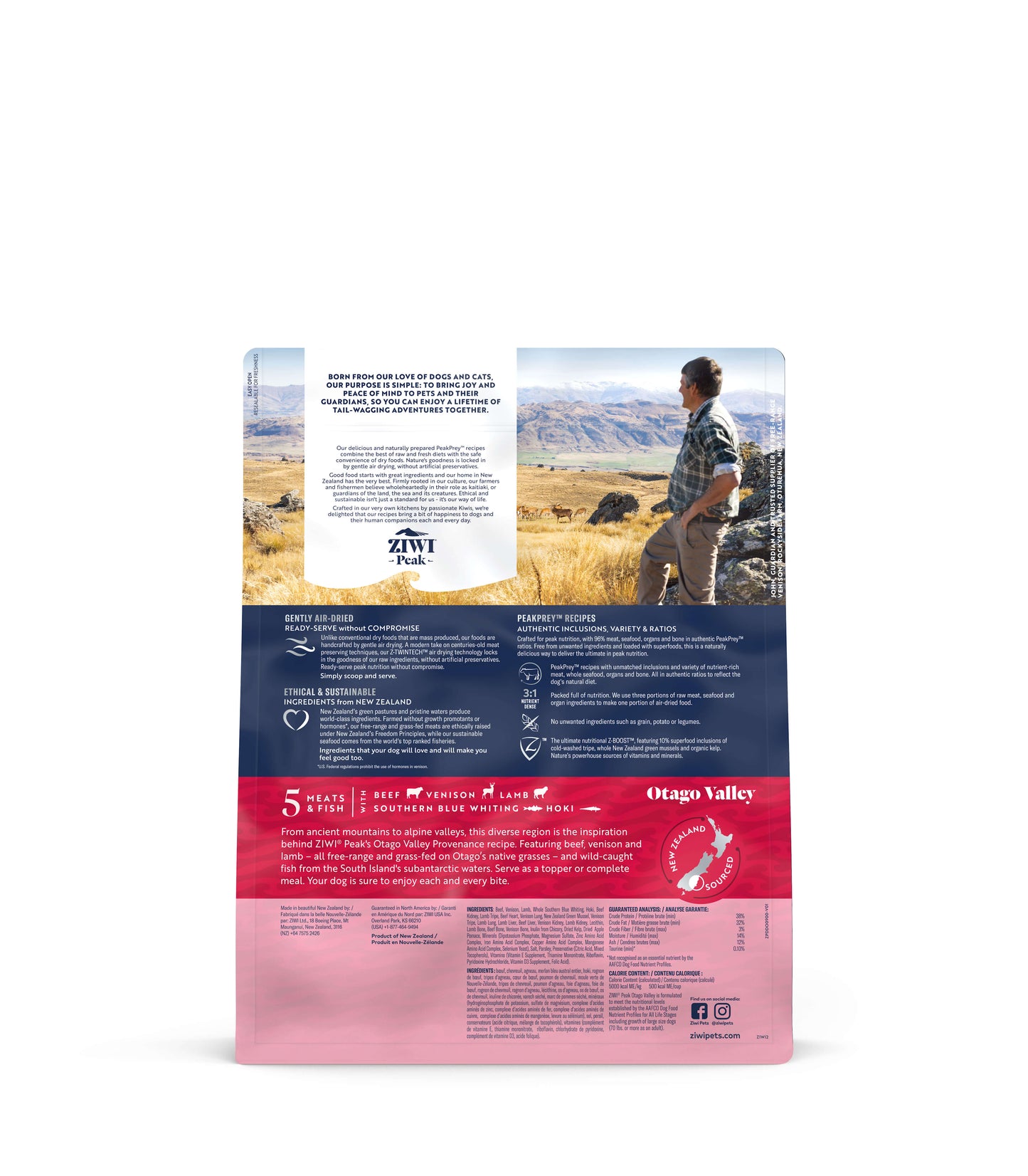 ZiwiPeak Air Dried Provenance Otago Valley Dry Dog Food