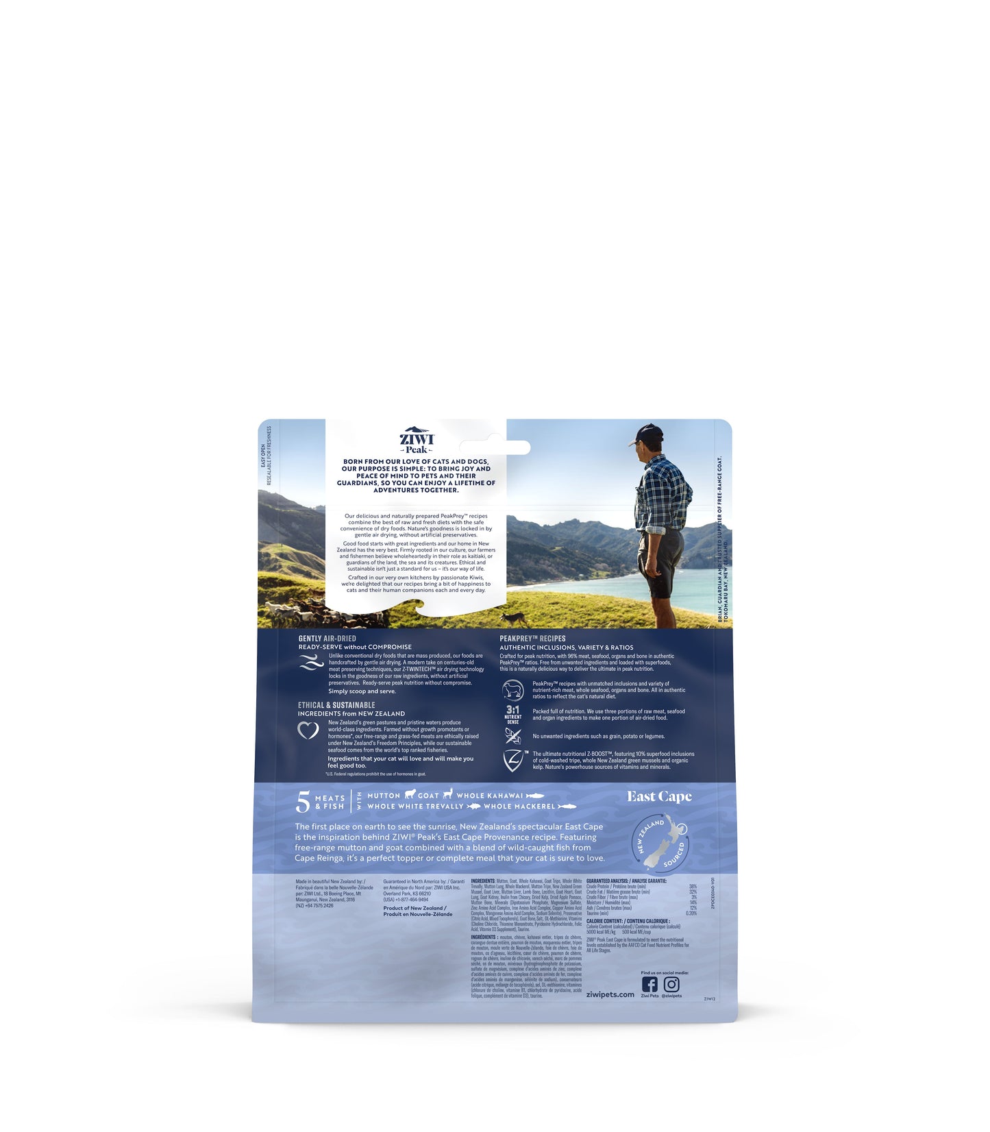 Ziwi Peak Air Dried Provenance East Cape Dry Cat Food