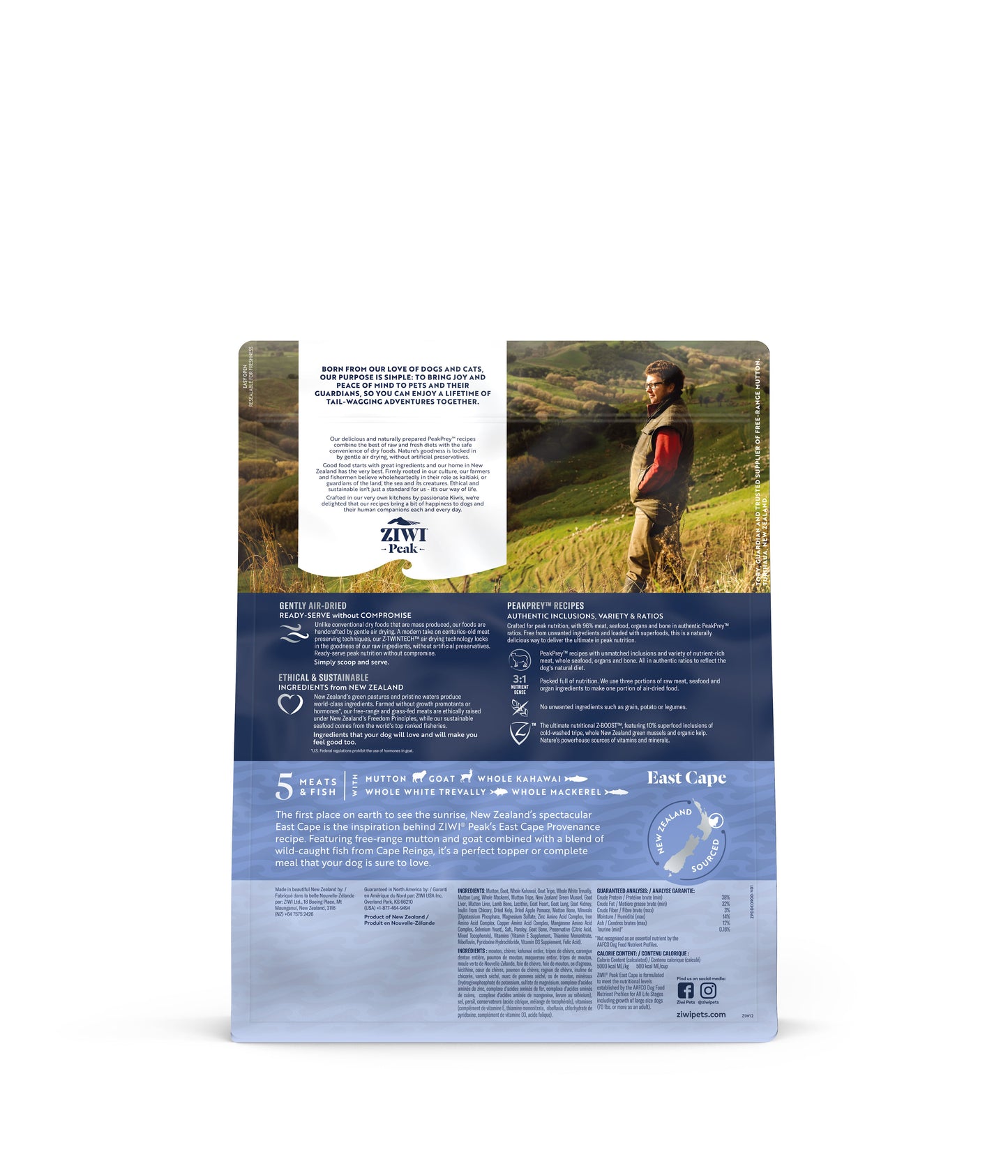 ZiwiPeak Air Dried Provenance East Cape Dry Dog Food