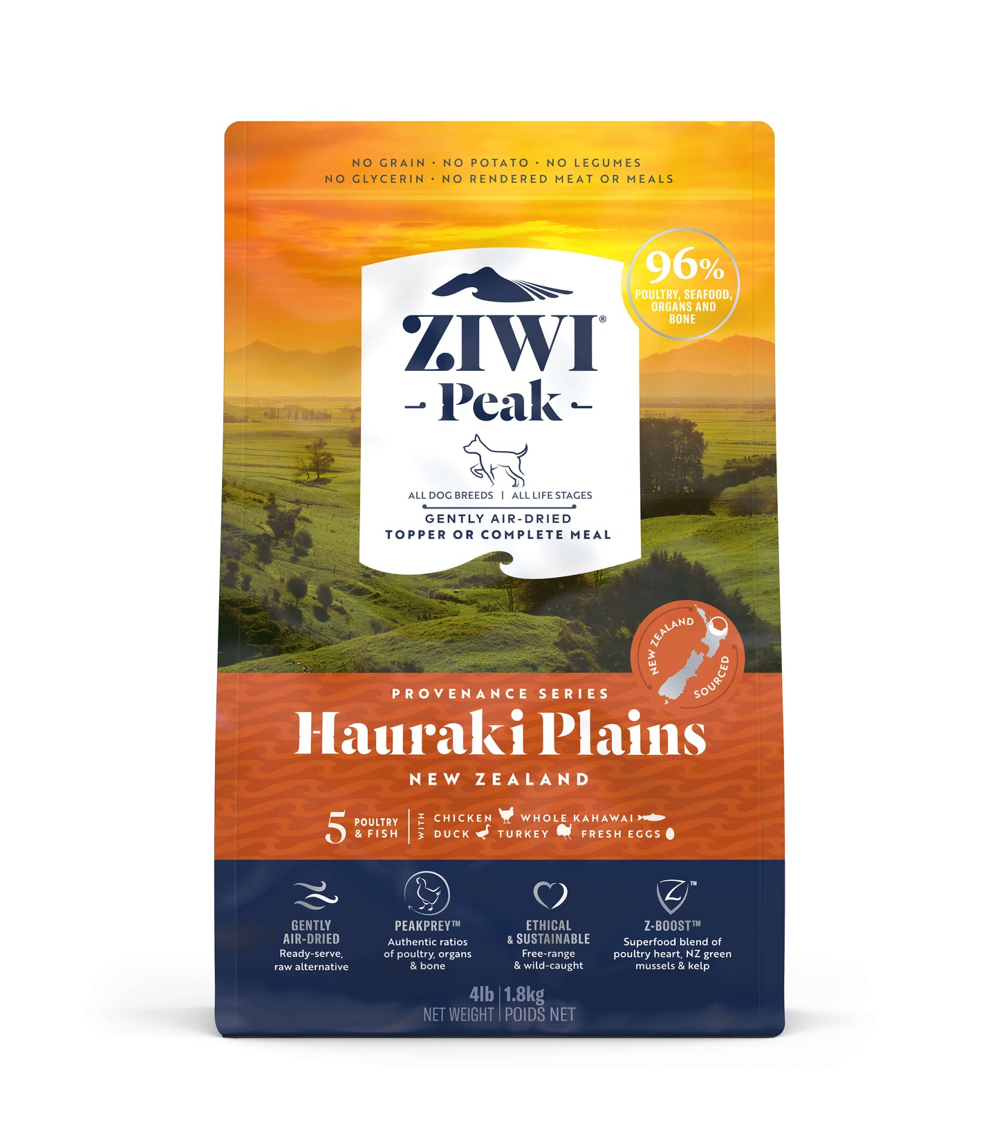 ZiwiPeak Air Dried Provenance Hauraki Plains Dry Dog Food