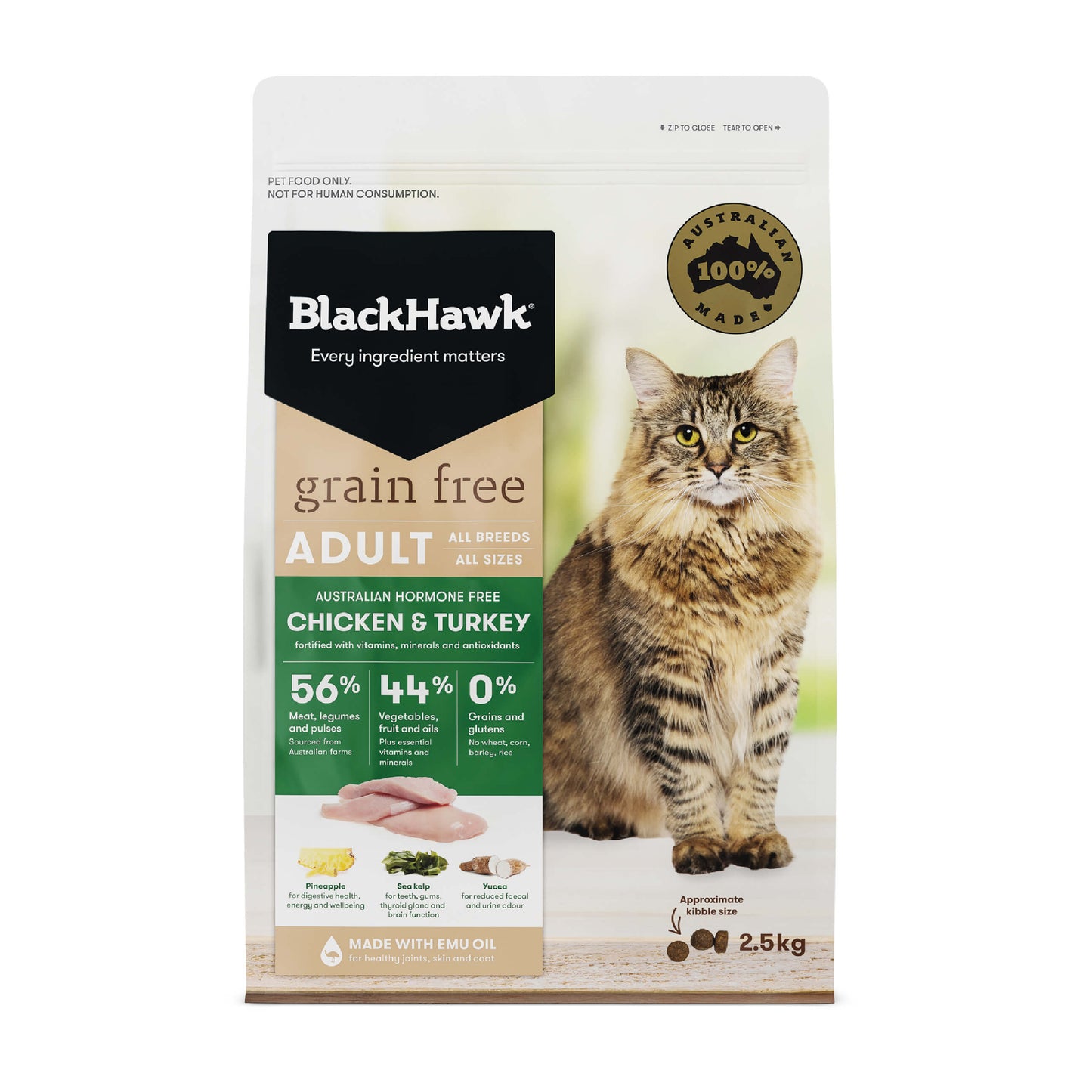 Black Hawk Grain Free Adult Chicken & Turkey Dry Cat Food