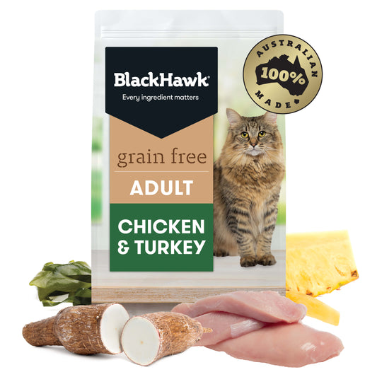 Black Hawk Grain Free Adult Chicken & Turkey Dry Cat Food