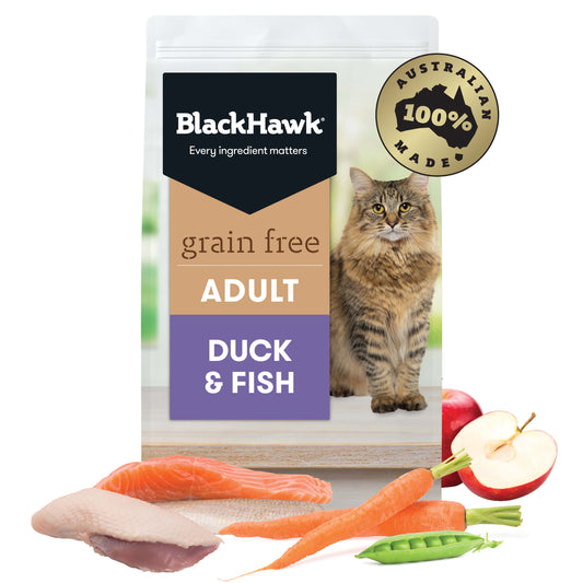 Black Hawk Grain Free Adult Duck & Fish Dry Cat Food