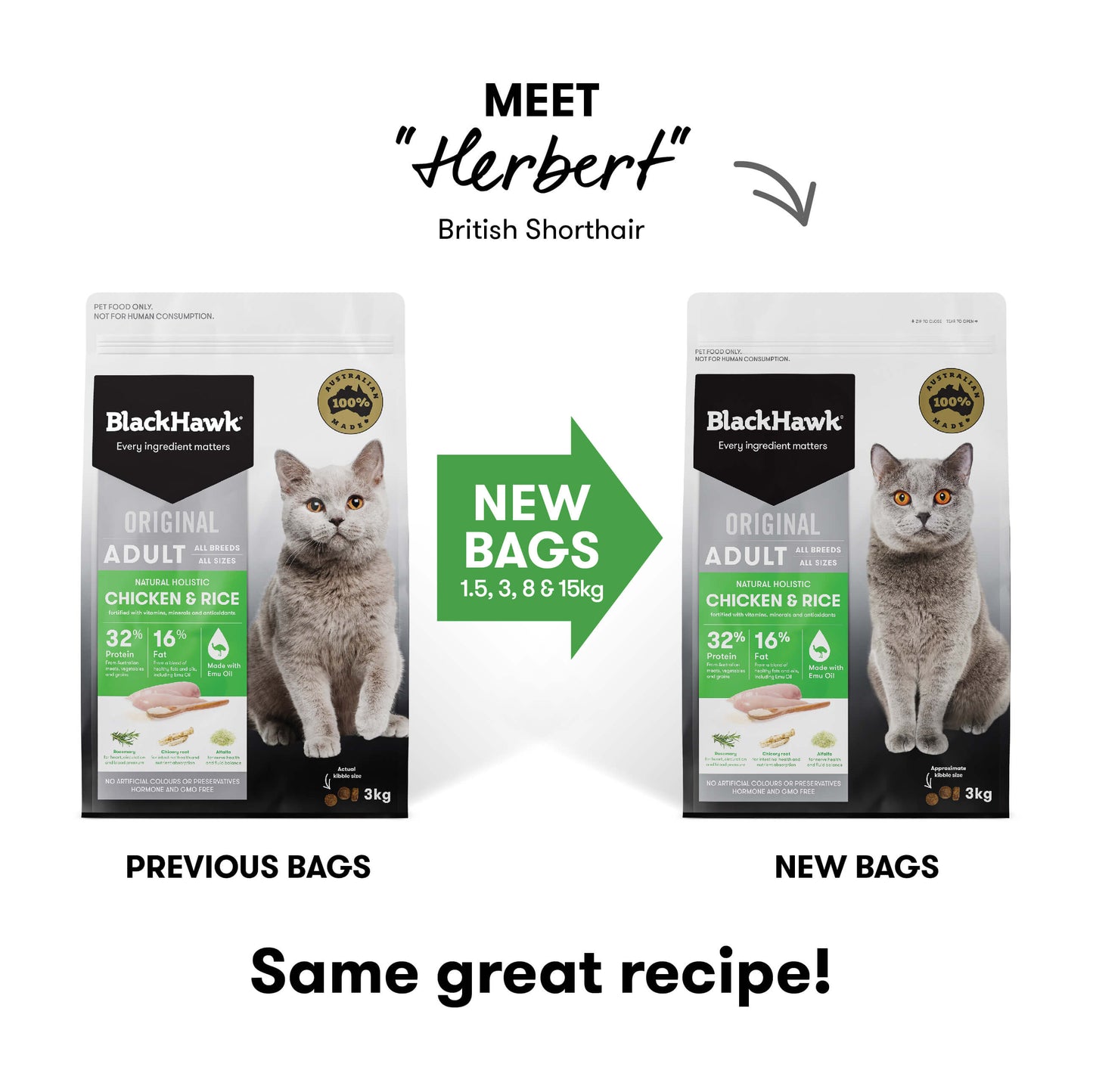 Black Hawk Original Adult Chicken Dry Cat Food