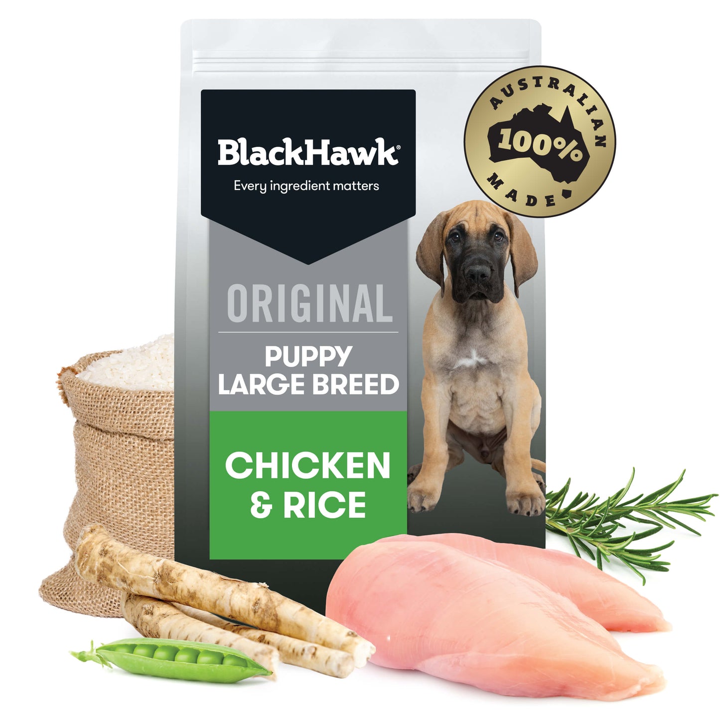 Black Hawk Original Large Breed Puppy Chicken & Rice Dry Dog Food