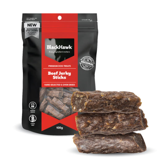 Black Hawk Beef Jerky Sticks Dog Treats
