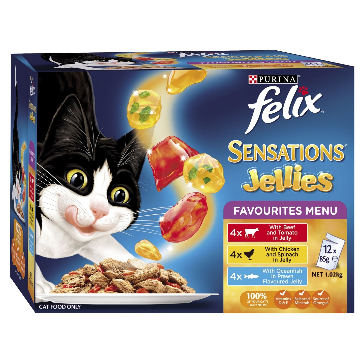 Felix Sensations Jellies Favourites Menu Wet Cat Food