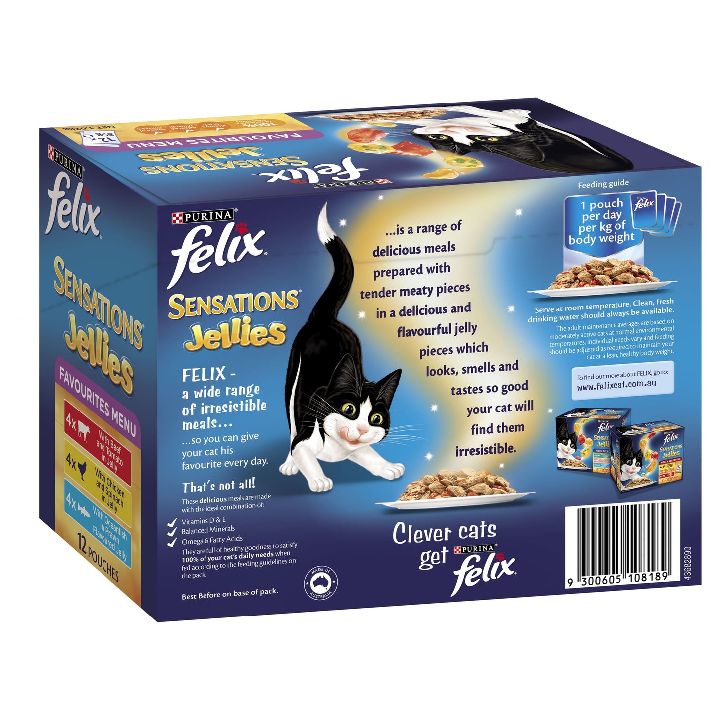 Felix Sensations Jellies Favourites Menu Wet Cat Food