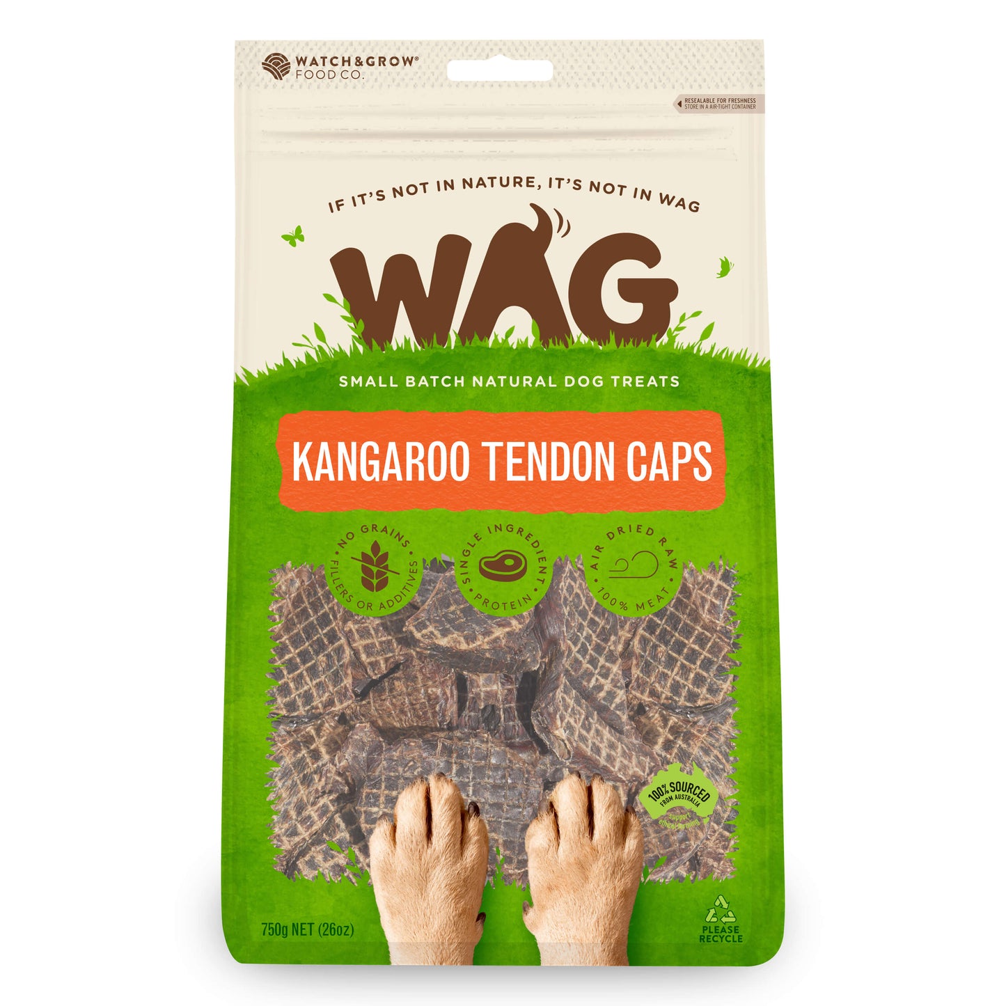 WAG Kangaroo Caps Dog Treats