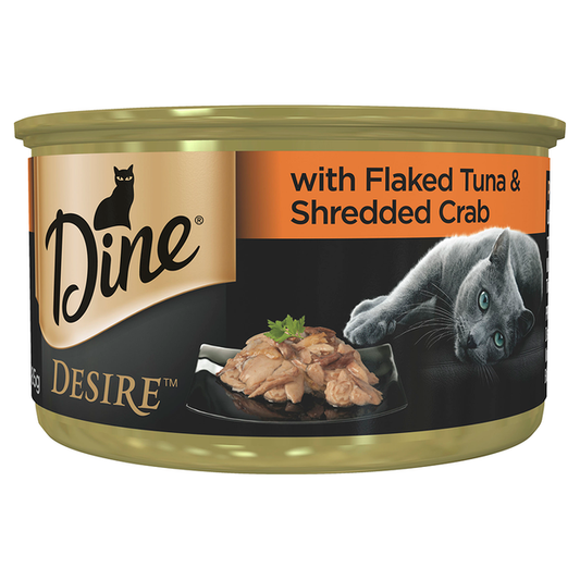 Dine Desire Flaked Tuna With Shredded Crab Wet Cat Food
