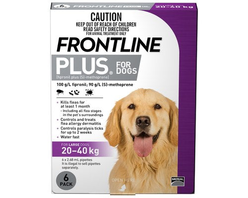 Frontline Plus - Flea Treatment for Dogs 20kg - 40kg