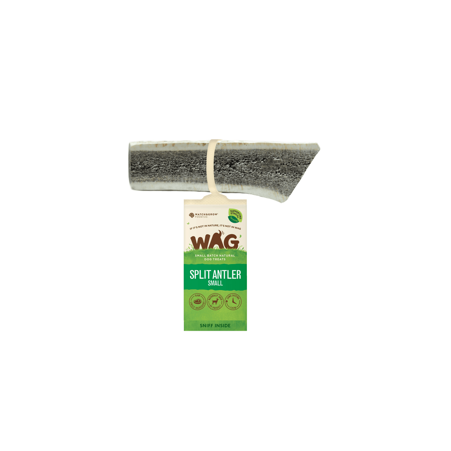 Watch and Grow  Naturally Shed  Split Deer Antler  Long Lasting Dog Treat